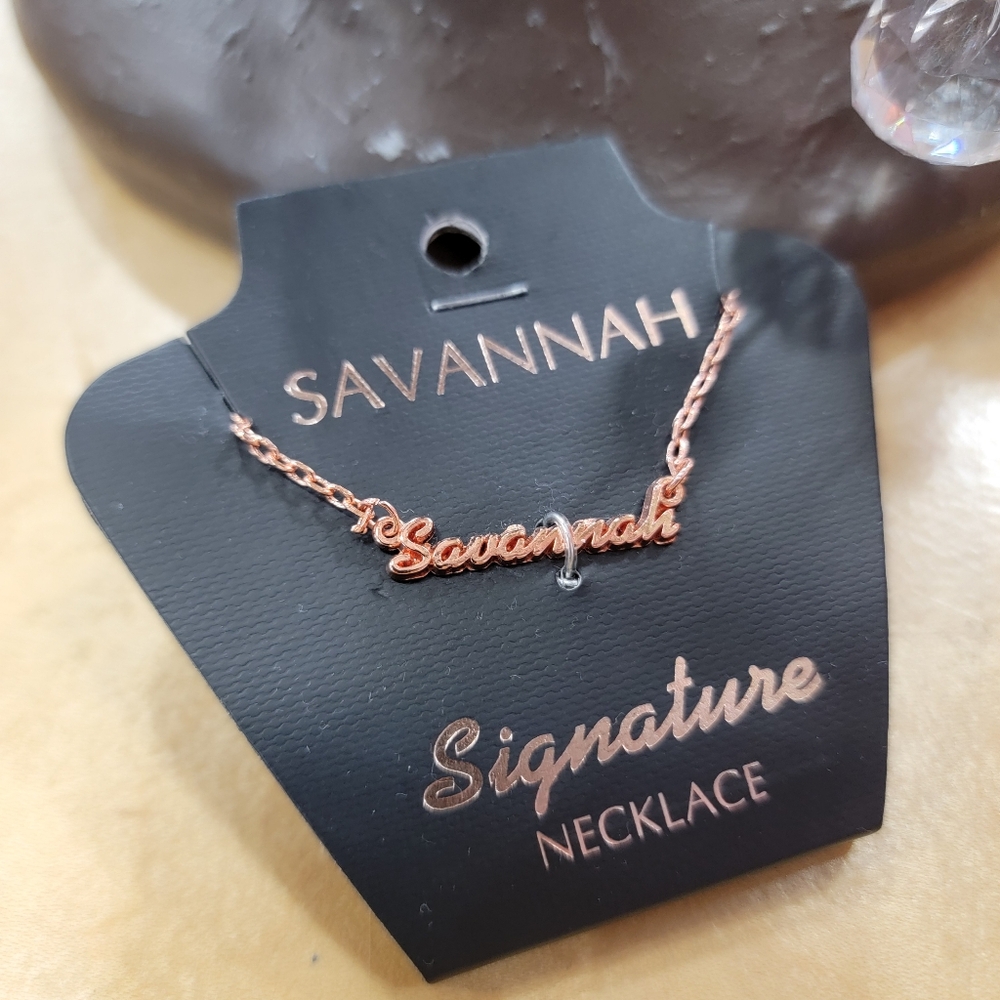 SAVANNAH Personalized Necklace In Rose Gold